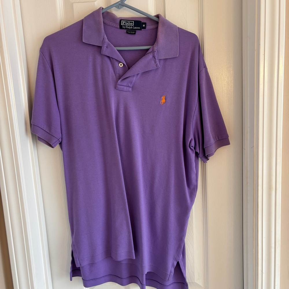 Polo by Ralph Lauren Men's Purple Polo Shirt | medium
